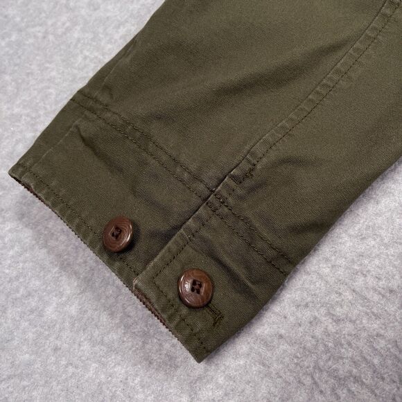 LL Bean Adirondack Barn Coat Womens 3X Chore Jacket Green Flannel Plaid Lined - Picture 13 of 13